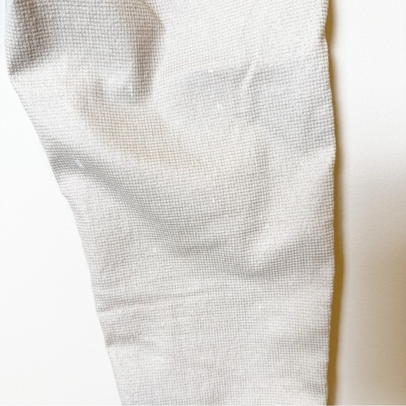 Bevy Flog Shely Metallic Champagne Snake Reptile Print Drawstring Pants 29 - Picture 10 of 13